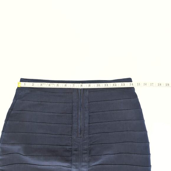 Express Dark Indigo Blue High-Waist Bandage Bodycon Pencil Skirt - Size 6 - NWT - Picture 10 of 14